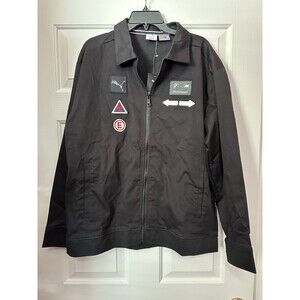 Size M Puma BMW Motorsport Coach Coaches Full Zip Jacket Black Men's 631181-01